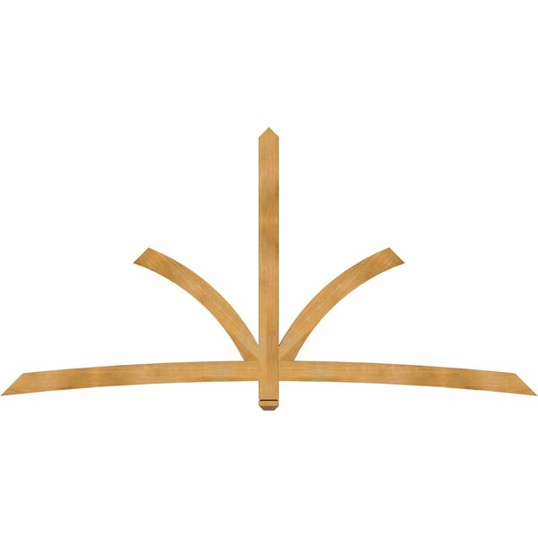 Ekena Millwork Davenport Rough Sawn Timber Gable Bracket, Western Red Cedar, 108"W x 54"H x 2"D x 4"F, 12/12 Pitch GBW108X54X0204DAV00RWR - main